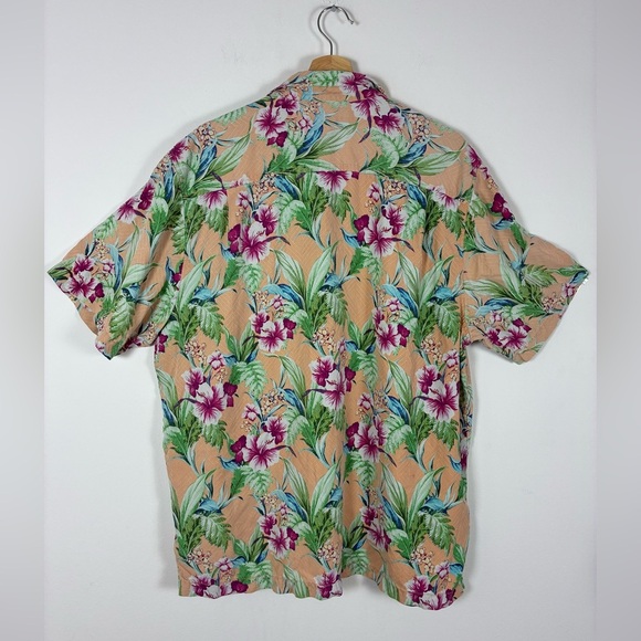 Tommy Bahama Men's  XL Hawaiian Hibiscus Multi Aloha Tropical Shirt 100% Silk - Picture 7 of 7
